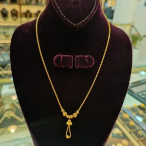 Designer Gold Locket Set